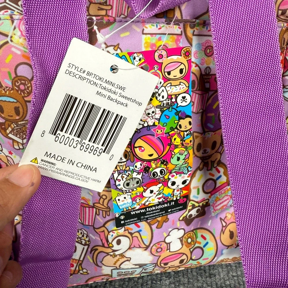 Tokidoki Sweetshop Mini Backpack Pink Adjustable Straps Bag Purse Kawaii‎